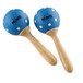 Meinl NINO7PD-B Percussion Wood Maracas Blue/White Polka Dots, Small
