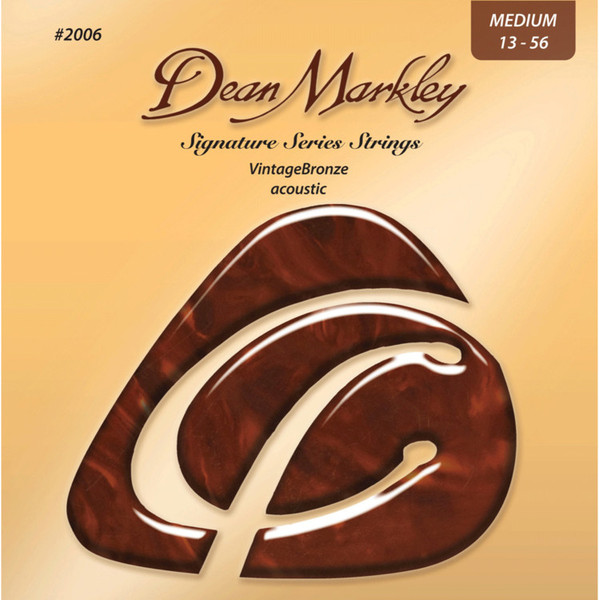 Dean Markley Med Vintage Bronze Signature Acoustic Strings, 13-56