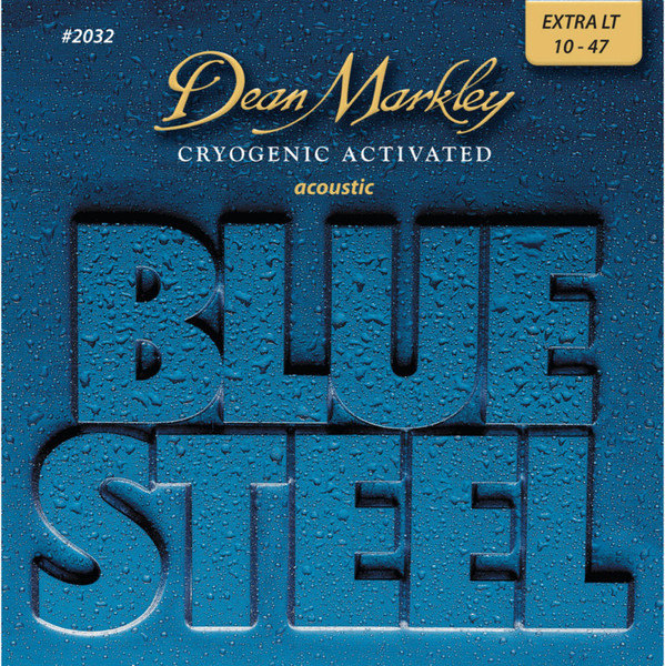 Dean Markley XL Blue Steel Acoustic Guitar Strings, 10-47