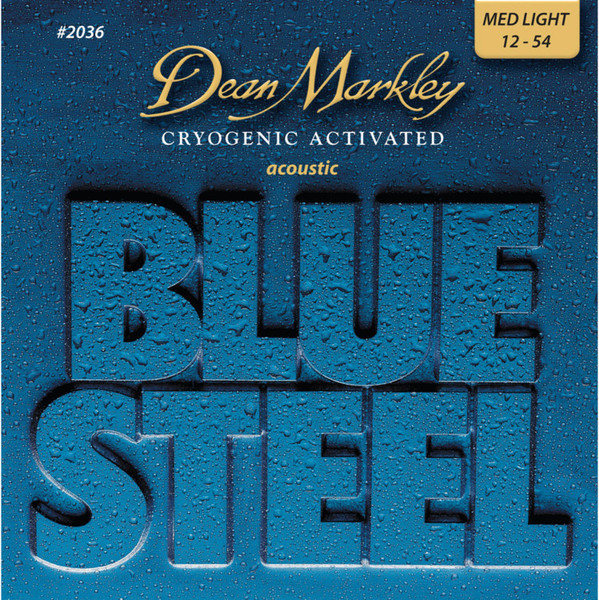 Dean Markley Medium/Light Blue Steel Acoustic Guitar Strings, 12-54