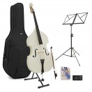Zestaw kontrabasowy Student 3/4 dla początkujących Gear4music, biały