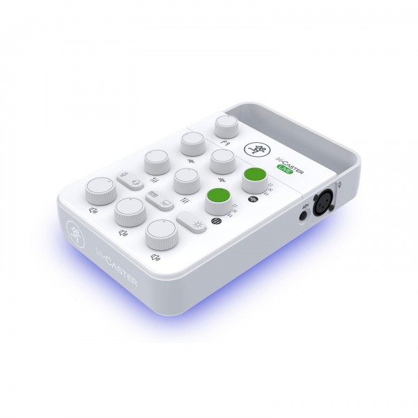 Mackie M.Caster Live Portable Live Streaming Mixer, White - angled