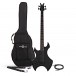 Harlem X Left Handed Bass Guitar by Gear4music, Black