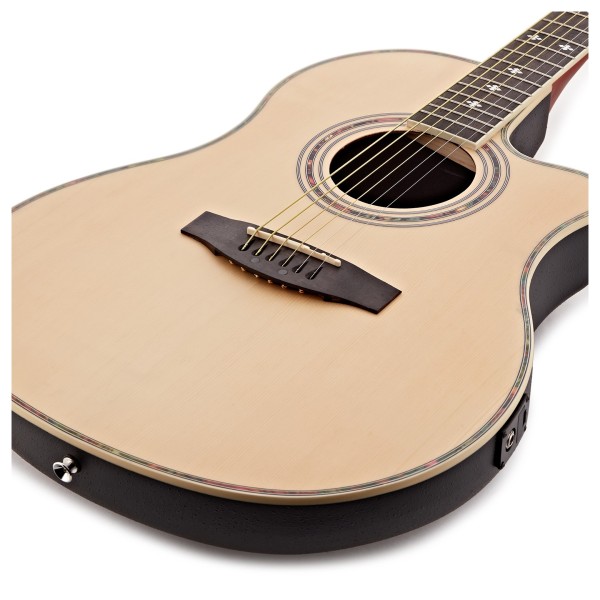 Roundback Electro Acoustic Guitar by Gear4music 