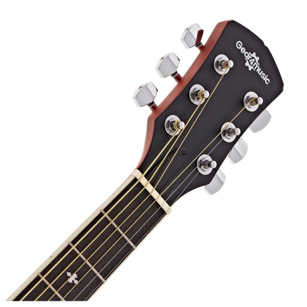 Guitare électro-acoustique Roundback Deluxe Gear4music - Table Noyer, Dos Bombé ABS, Préampli 3 Bandes