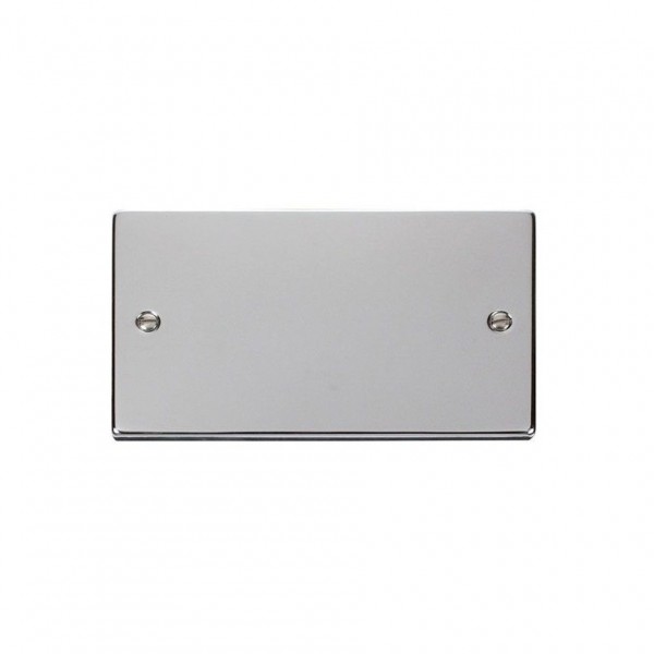 Click Deco Stainless Steel 2 Gang Blank Plate