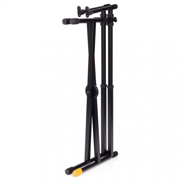 Hercules EZLOK Double Brace 2 Tier Keyboard Stand at Gear4music