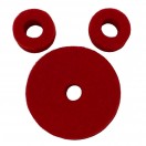 Ahead Red Wool Cymbal Felts Hi-Hat Pack (1x SEAT 2x CLUTCH FELTS)