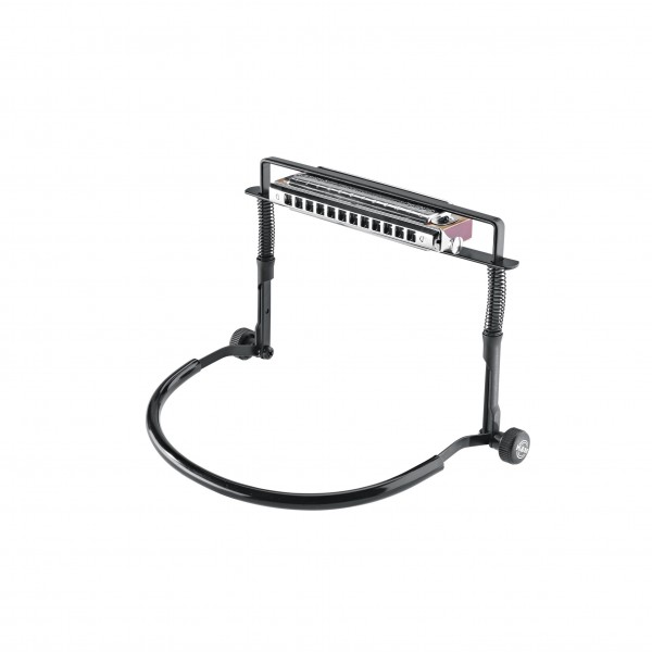 K&M 16415 Harmonica Holder, Black (Harmonica Not Included)