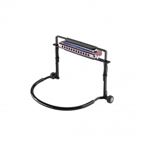 K&M 16416 Harmonica Holder, Black (Harmonica Not Included)