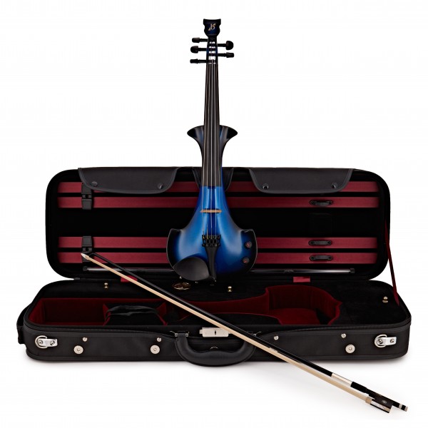 Bridge Lyra Electric Violin, Black and Blue