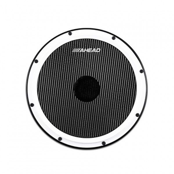 Ahead 14" S-Hoop Marching Pad with Snare Sound (Black Carbon Fiber)