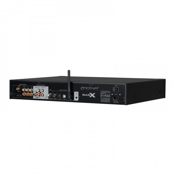 Emotiva BasX PT1 Stereo Preamplifier/DAC/Tuner Rear Angle