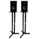 Quiklok BS536 Near Field Monitor Stand 36”, Pair - Front, with Speakers