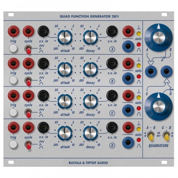 Buchla & Tiptop Audio 281T Quad Function Generator - Front Panel