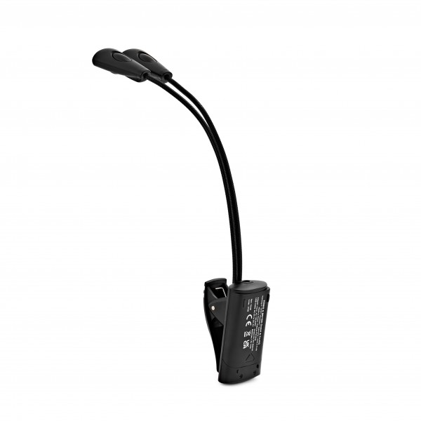 K&M 12246 Dual Music Stand Flexlight, Quad LED