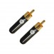 Fisual S-Flex Black Custom Made Subwoofer Cable, 1m Plugs
