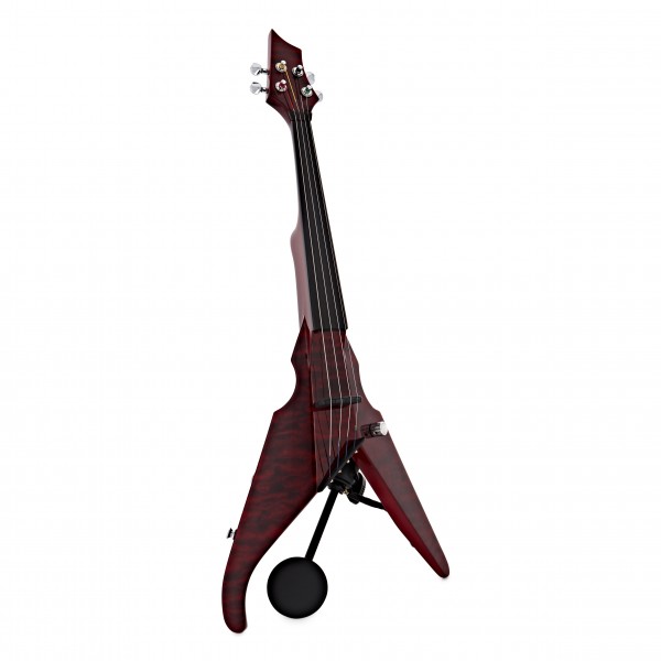 Wood Violins Viper 4 String Electric Violin, Deep Red Quilt