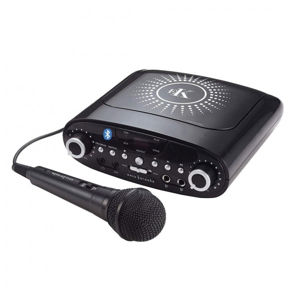 Easy Karaoke Bluetooth Karaoke Machine & 1 Microphone, Black - set