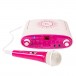 Easy Karaoke Bluetooth Karaoke Machine & 1 Microphone, Pink - complete
