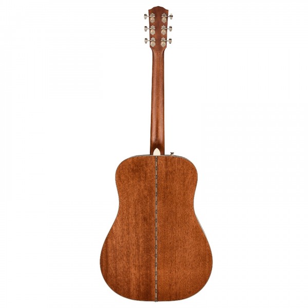 Fender Paramount PD 220E Dreadnought, 3-Tone Vintage Sunburst back
