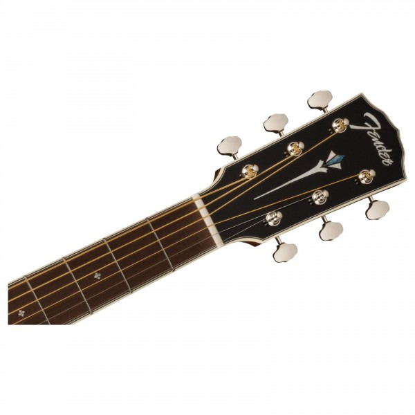 Fender Paramount PD 220E Dreadnought, 3-Tone Vintage Sunburst headstock