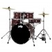 PDP Center Stage 5pc Complete Kit, Ruby Red Sparkle - Side