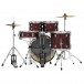 PDP Center Stage 5pc Complete Kit, Ruby Red Sparkle - Back