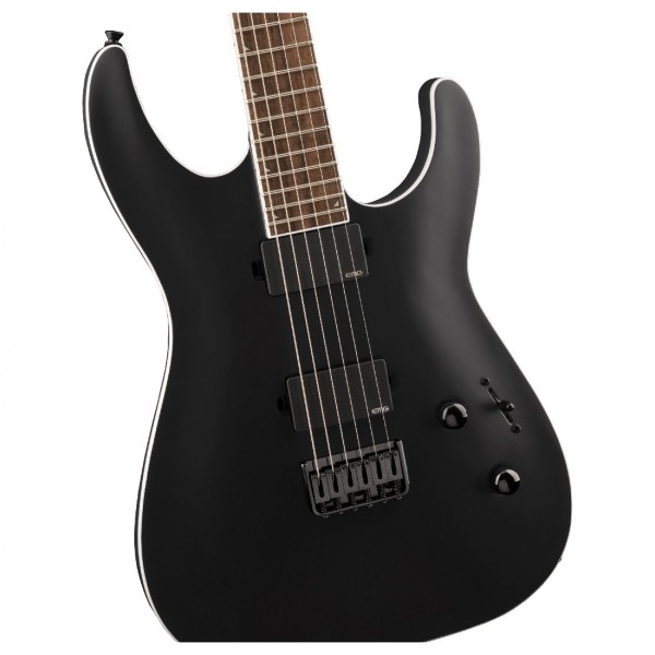 Jackson X Series Soloist SLA6 DX Baritone, Satin Black - close up