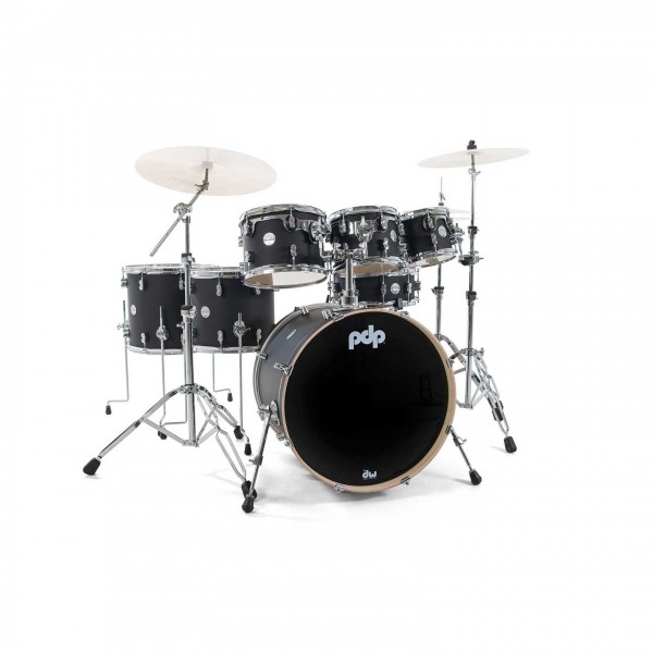 PDP Concept Maple 22'' 7pc Shell Pack w/Hardware, Satin Black