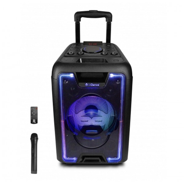iDance Megabox 1000 Portable Bluetooth Sound System, 200w - Front, with Accessories