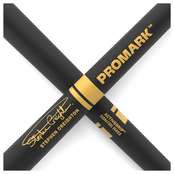 Promark Stephen Creighton 2000 ActiveGrip Maple Drumstick, Wood Tip