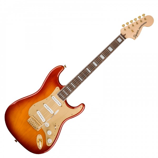 Squier 40th Anniversary Stratocaster Gold Edition, Sienna Sunburst