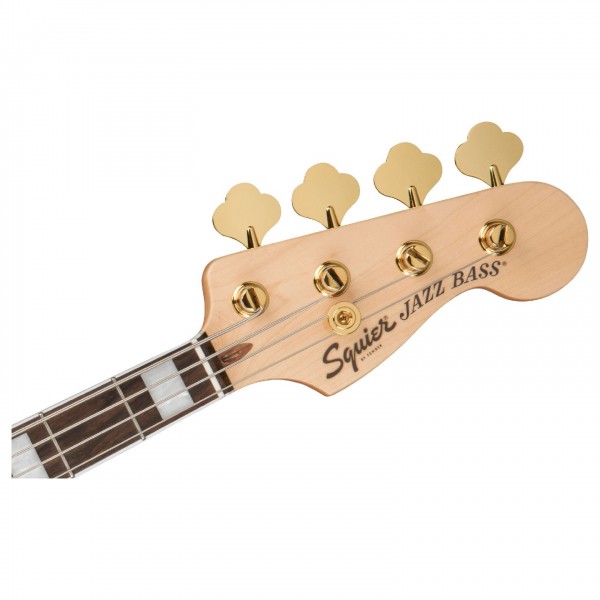 Squier 40th Anniversary Jazz Bass Gold Edition, Ruby Red Metallic