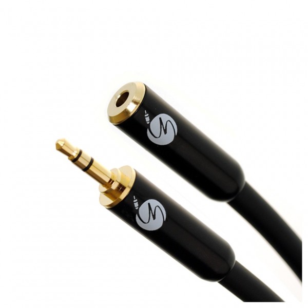 Fisual S-Flex Black Custom 3.5mm Jack Headphone Extension Cable, Plugs