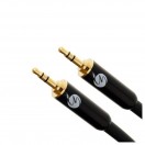 Fisual S-Flex zwart op maat gemaakte 3,5 mm jack naar jack kabel, 5m