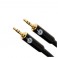 Fisual S-Flex zwarte op maat gemaakte 3,5 mm jack naar jack kabel, 7 m