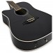 Dreadnought Left-Handed Cutaway Acoustic Guitar by Gear4music, Black