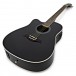 Dreadnought Left-Handed Cutaway Acoustic Guitar by Gear4music, Black