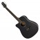 Dreadnought Left-Handed Cutaway Acoustic Guitar by Gear4music, Black - Nearly New