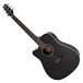 Dreadnought Left-Handed Cutaway Acoustic Guitar by Gear4music, Black