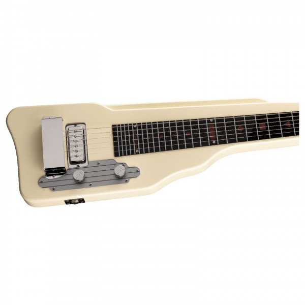 Gretsch G5700 Electromatic Lap Steel, Vintage White body angle
