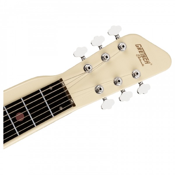 Gretsch G5700 Electromatic Lap Steel, Vintage White headstock