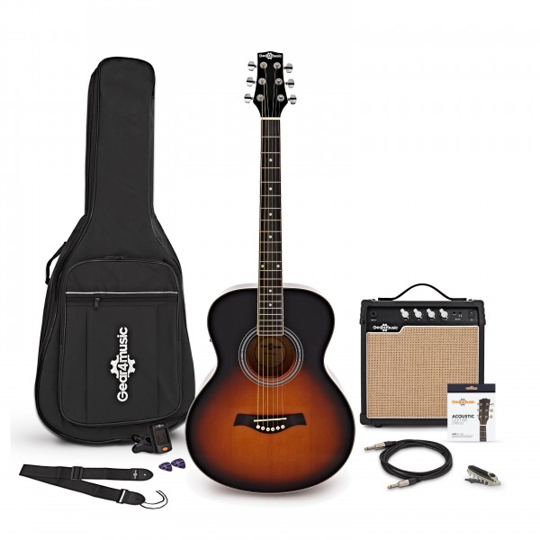 Student Electro Acoustic Guitar + 15W Amp Pack, Sunburst