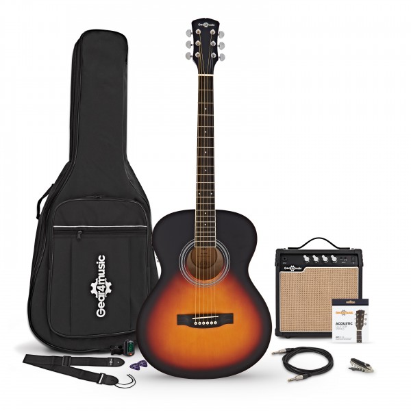 Student Electro Acoustic Guitar + 15W Amp Pack, Sunburst