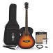 Student Westerngitarre mit Pickup, Sunburst, im Paket mit 15-Watt-Verstärker