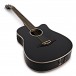 3/4 Electro Acoustic Cutaway Travel Guitar Pack by Gear4music, Black