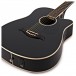 3/4 Electro Acoustic Cutaway Travel Guitar Pack by Gear4music, Black