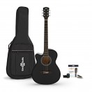 Guitarra Ac&uacute;stica con Cutaway Zurda y Accesorios Gear4music, Negro