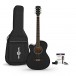 Auditorium Left-Handed Acoustic Pack by Gear4music, Black